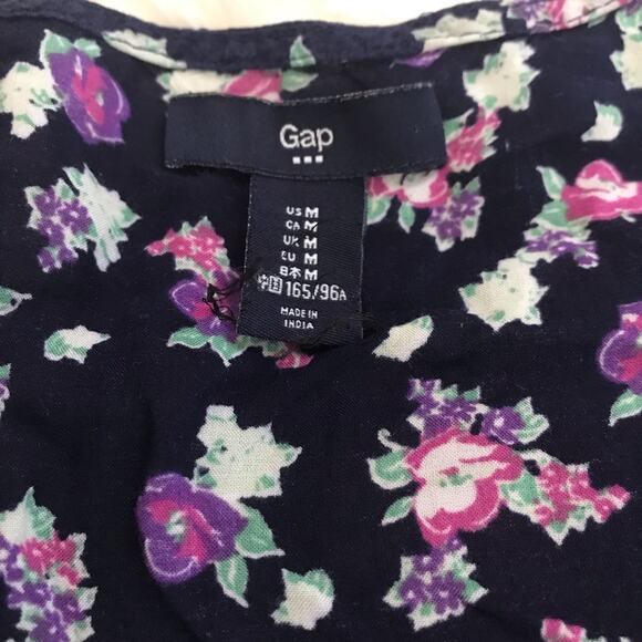 Gap factory floral sleeveless blouse size medium - Picture 4 of 6